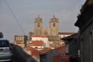 The building on the horizon is Porto 's 12th Century Cathedrall.