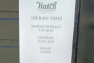 The opening hours are also displayed for all to see.