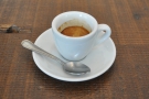 My Guatemalan single-origin espresso in a classic white cup.