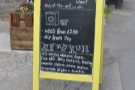 Even the A-board matches the yellow theme :-)