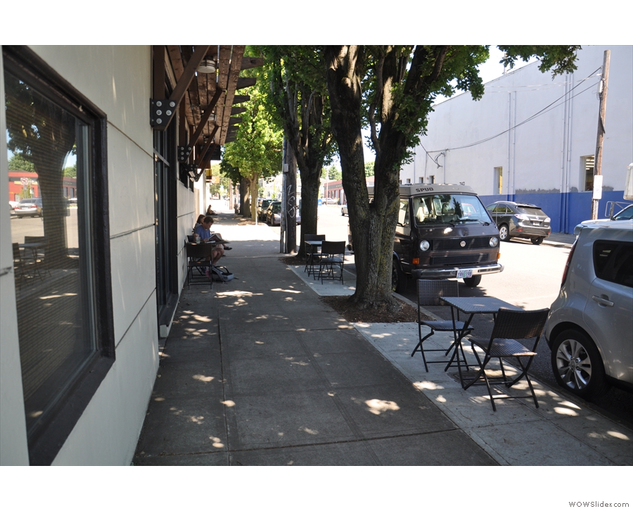 The Cupping Room Cafe has a separate entrance, down to the right along Oak Street.