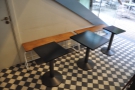 ... and these three tables on the other.